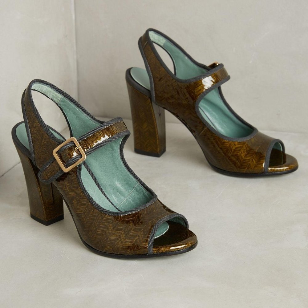 ANTHROPOLOGIE PAOLA D'ARCANO ITALY VERONA HEELS 38